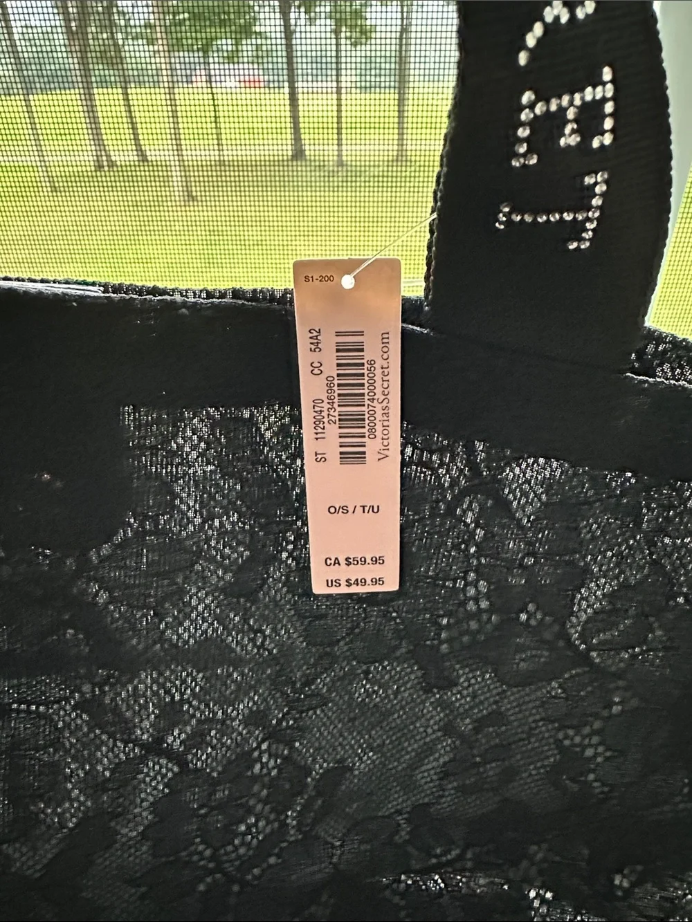 Victoria's Secret Black Lace Tote NWT